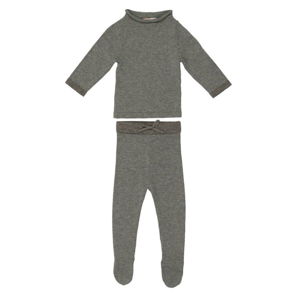 NEW MANIERE kid's half flecked set in grey